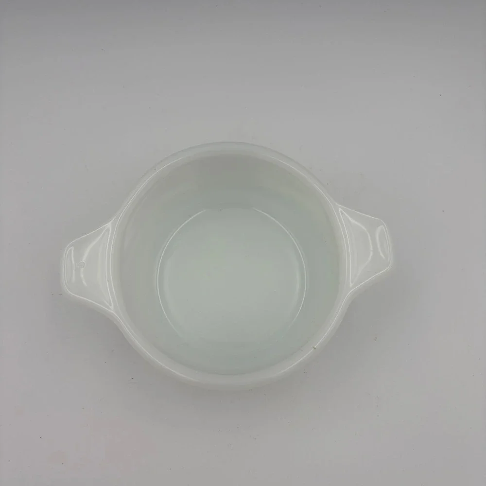 Pyrorey Brown Floral Milk‎ Glass Small Round Casserole Dish